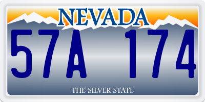 NV license plate 57A174