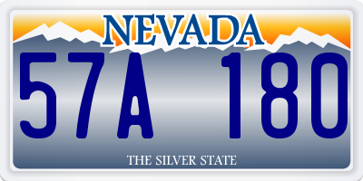 NV license plate 57A180