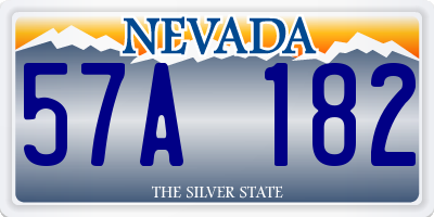 NV license plate 57A182