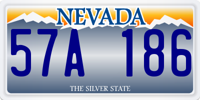 NV license plate 57A186