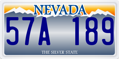 NV license plate 57A189