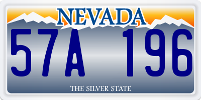 NV license plate 57A196