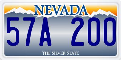 NV license plate 57A200