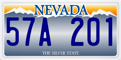 NV license plate 57A201