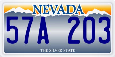 NV license plate 57A203