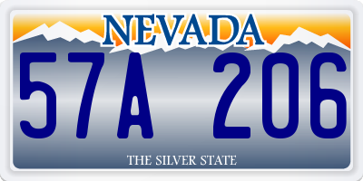 NV license plate 57A206