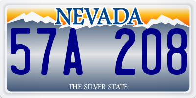 NV license plate 57A208