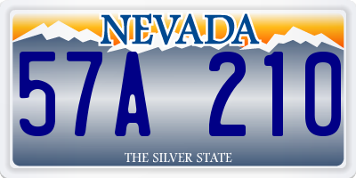 NV license plate 57A210