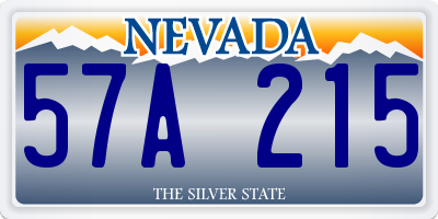 NV license plate 57A215