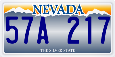 NV license plate 57A217