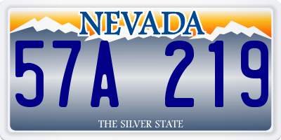 NV license plate 57A219
