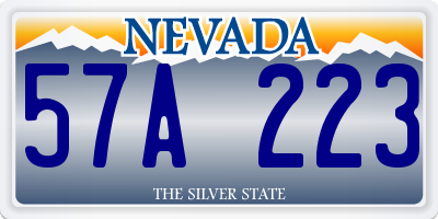 NV license plate 57A223