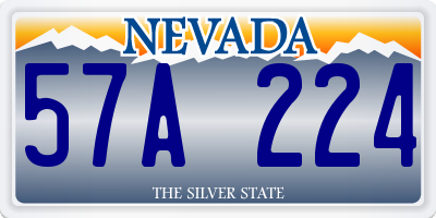 NV license plate 57A224