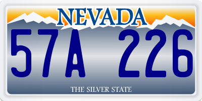 NV license plate 57A226