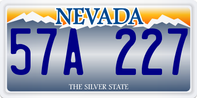 NV license plate 57A227