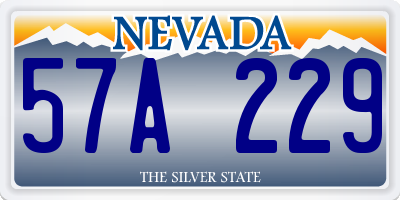 NV license plate 57A229