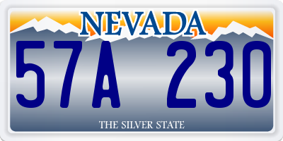 NV license plate 57A230