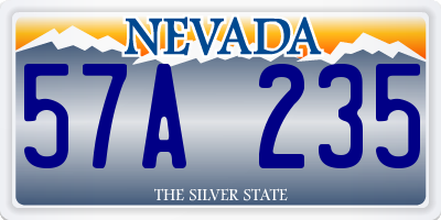 NV license plate 57A235