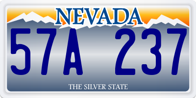 NV license plate 57A237