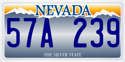 NV license plate 57A239