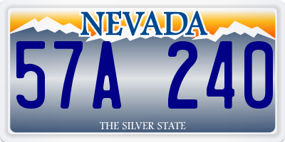 NV license plate 57A240