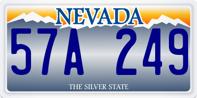 NV license plate 57A249