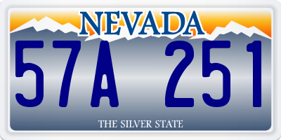 NV license plate 57A251