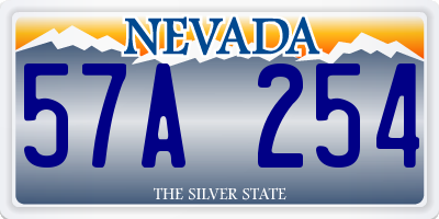 NV license plate 57A254