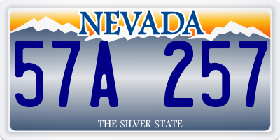 NV license plate 57A257