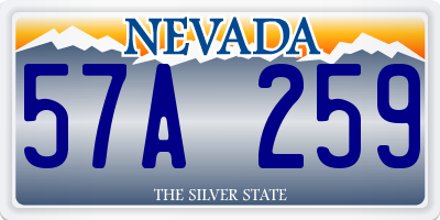 NV license plate 57A259