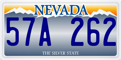 NV license plate 57A262