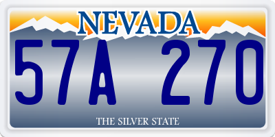 NV license plate 57A270