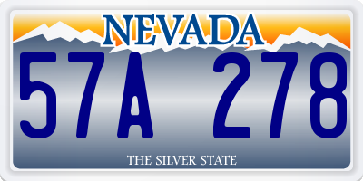 NV license plate 57A278