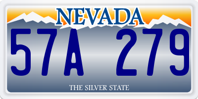 NV license plate 57A279