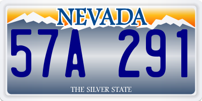 NV license plate 57A291