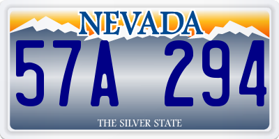 NV license plate 57A294