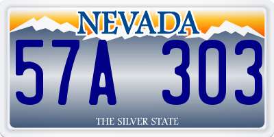 NV license plate 57A303