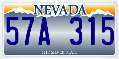 NV license plate 57A315