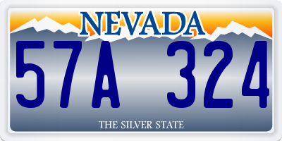 NV license plate 57A324