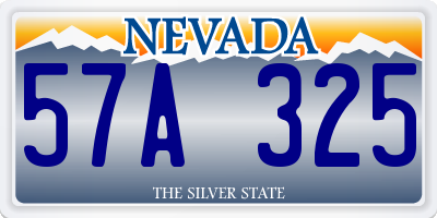 NV license plate 57A325