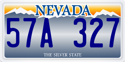 NV license plate 57A327