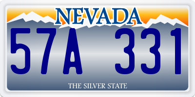 NV license plate 57A331