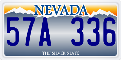 NV license plate 57A336