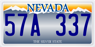 NV license plate 57A337