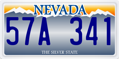 NV license plate 57A341