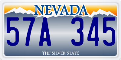 NV license plate 57A345