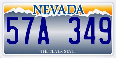 NV license plate 57A349