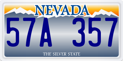 NV license plate 57A357