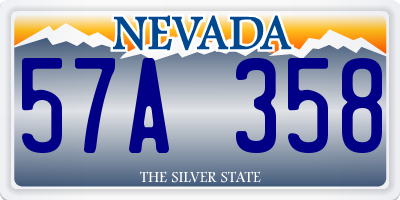 NV license plate 57A358