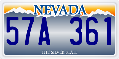 NV license plate 57A361